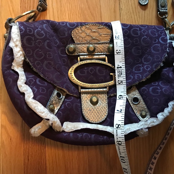 Guess Royal Purple Purse - long adjustable strap - Picture 8 of 8